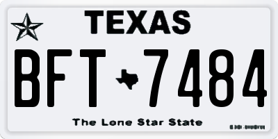 TX license plate BFT7484