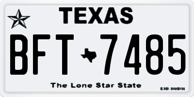 TX license plate BFT7485