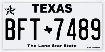 TX license plate BFT7489