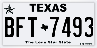 TX license plate BFT7493