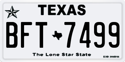 TX license plate BFT7499
