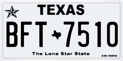 TX license plate BFT7510