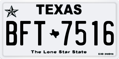 TX license plate BFT7516