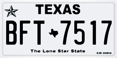 TX license plate BFT7517