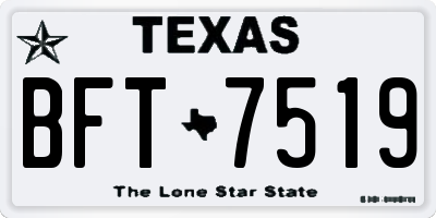 TX license plate BFT7519