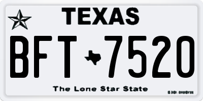 TX license plate BFT7520