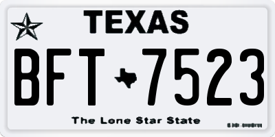 TX license plate BFT7523