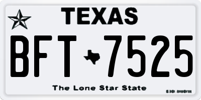 TX license plate BFT7525