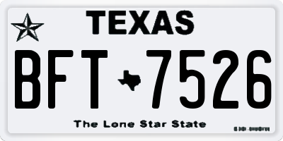 TX license plate BFT7526