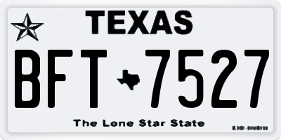 TX license plate BFT7527
