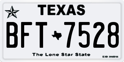 TX license plate BFT7528