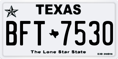 TX license plate BFT7530