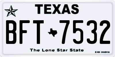 TX license plate BFT7532