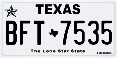 TX license plate BFT7535