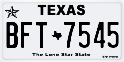 TX license plate BFT7545