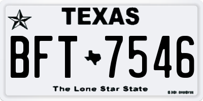 TX license plate BFT7546