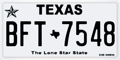 TX license plate BFT7548