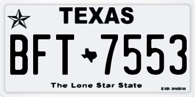 TX license plate BFT7553
