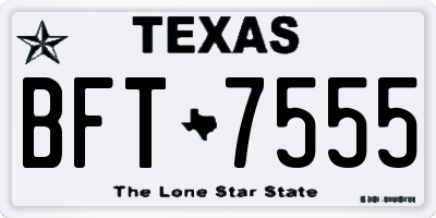 TX license plate BFT7555