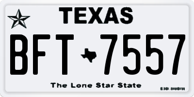 TX license plate BFT7557