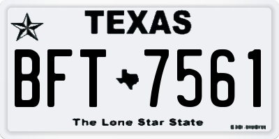 TX license plate BFT7561