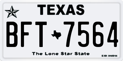TX license plate BFT7564