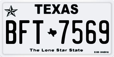 TX license plate BFT7569