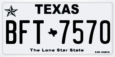 TX license plate BFT7570