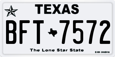TX license plate BFT7572
