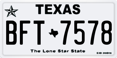TX license plate BFT7578