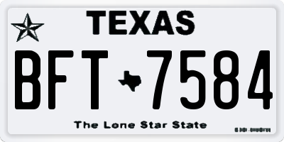 TX license plate BFT7584