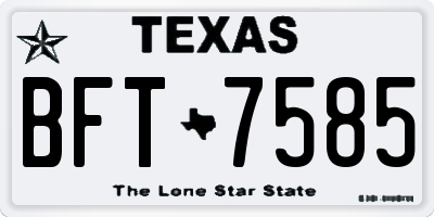 TX license plate BFT7585
