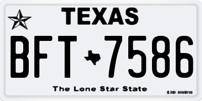 TX license plate BFT7586
