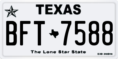 TX license plate BFT7588