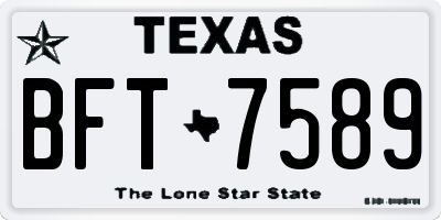 TX license plate BFT7589