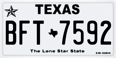 TX license plate BFT7592