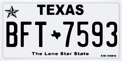 TX license plate BFT7593