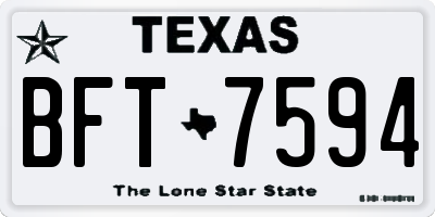 TX license plate BFT7594