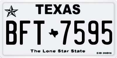 TX license plate BFT7595