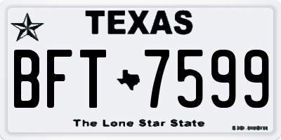 TX license plate BFT7599