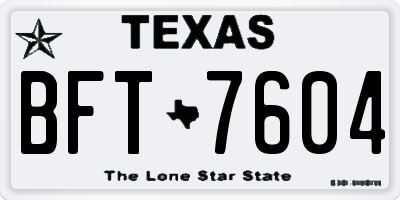 TX license plate BFT7604