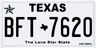 TX license plate BFT7620