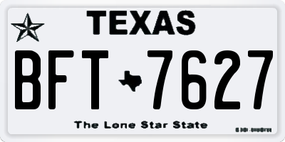 TX license plate BFT7627