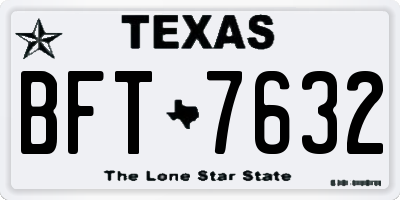 TX license plate BFT7632