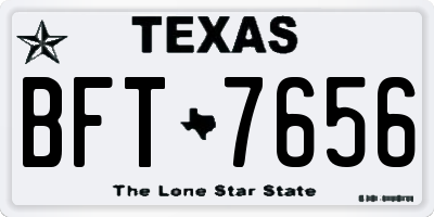 TX license plate BFT7656