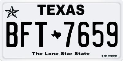 TX license plate BFT7659