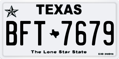 TX license plate BFT7679