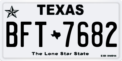 TX license plate BFT7682