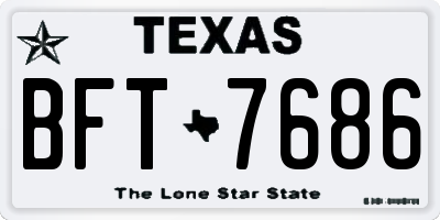 TX license plate BFT7686
