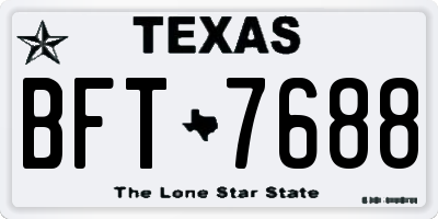 TX license plate BFT7688